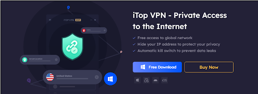 Hide your IP address by using iTop VPN